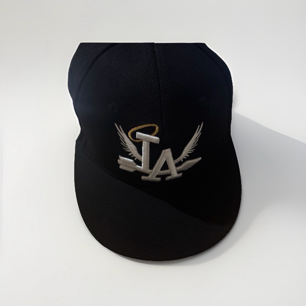 Black Embroidered Cap